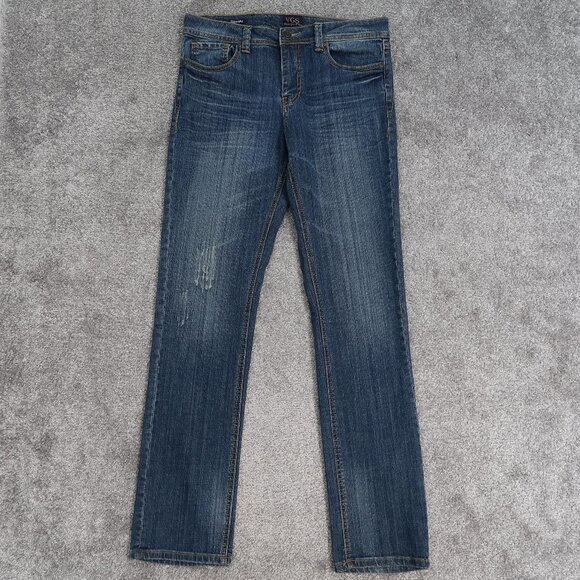 VGS Denim Straight Jeans Women Size 10 Distressed‎ - Picture 1 of 15